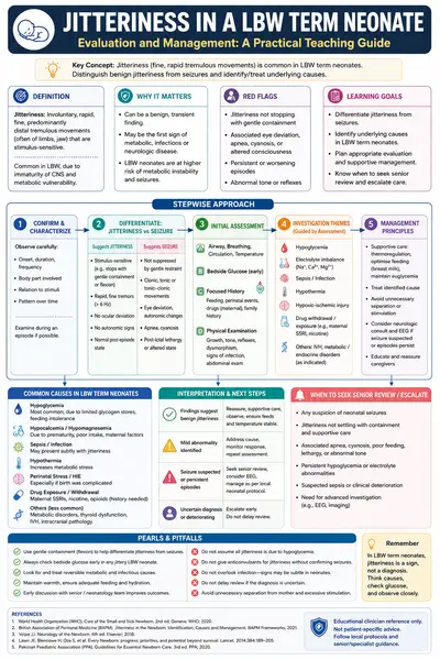 Evaluation and management of Jitteriess in a newborn